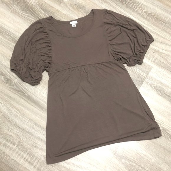 La Senza Empire Waist Tunic Dress with Balloon Sleeves Brown Size M - Picture 1 of 5